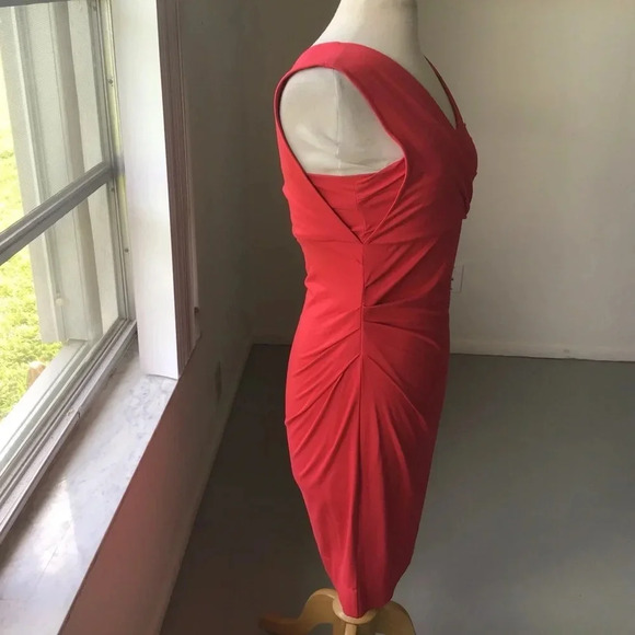 Diane Von Furstenberg Parker Dress Coral Sleeveless Size M - Picture 3 of 11